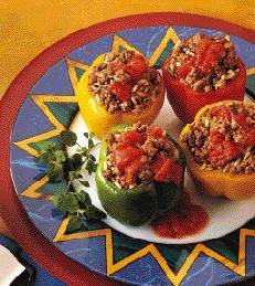 Easy Beef stuffed peppers